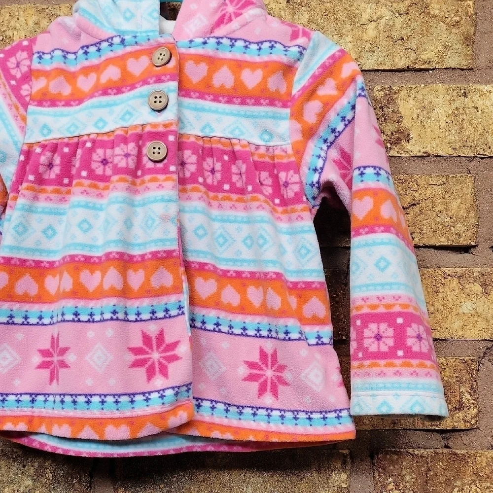 Carter's Multicolor Fleece Poncho Cape Size 24 Months